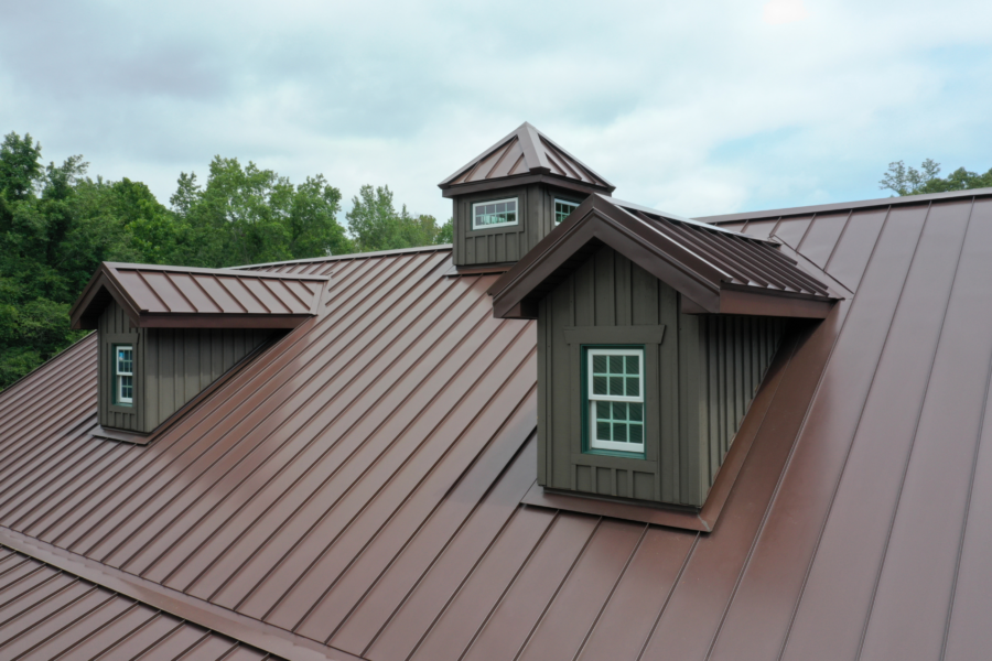 Brown metal roof on house in Florida